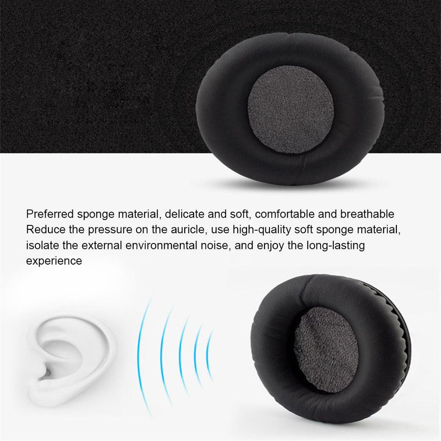 Ersatz-Ohrpolster für Audio Technica ATH-ANC7 ANC9 ANC27 ANC29 ANC70 Kopfhörer, 2er-Set in Schwarz - Bild 4