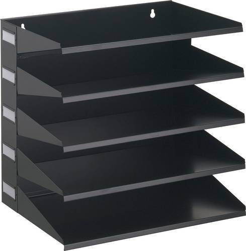 Durable Dateiablagebox aus Stahl und Polyester, 5 Fächer, DIN A4, Schwarz, B: 33,0 cm, T: 25,0 cm, H: 36,0 cm - Bild 1