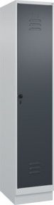 C+P Spind Classic PLUS Garderobenschrank mit Sockel, 1 Abteil, Grau/Anthrazit, H x B x T: 195 x 40 x 50 cm - Bild 1