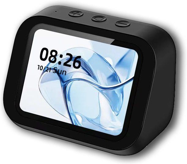 LOVOCK Intelligenter Bluetooth-Wecker mit Lautsprecher, Wetteranzeige, Nachtlicht, Musikgeschichten, Player und Fotorahmen in Schwarz - Bild 1