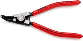 Knipex Sicherungsringzange 46 31 A12 für Außenringe auf Wellen, 45 Grad gewinkelt, schwarz atramentiert mit Kunststoffüberzug, 130 mm - Bild 1