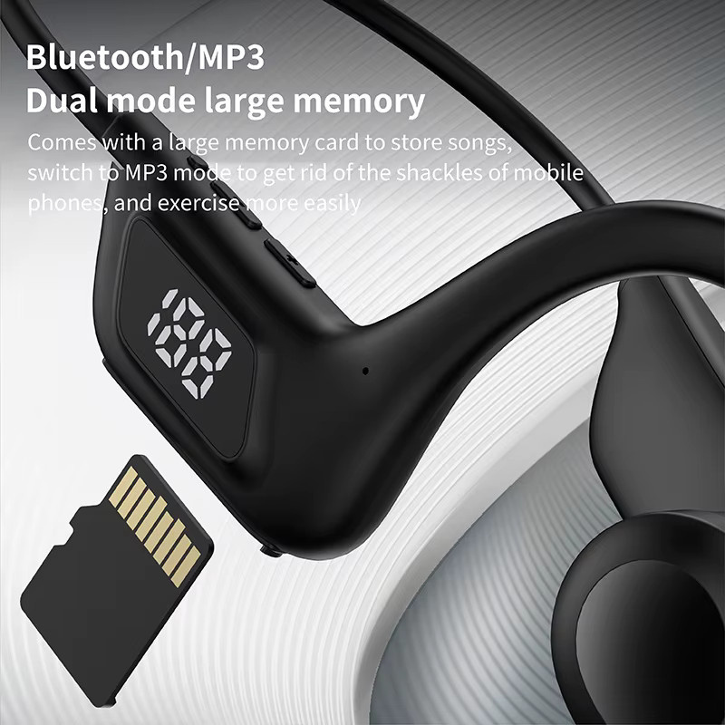 Lenovo Bluetooth Knochenleitungs-Kopfhörer für Sport und Schwimmen in Schwarz mit Mikrofon und Freisprechfunktion - Bild 3