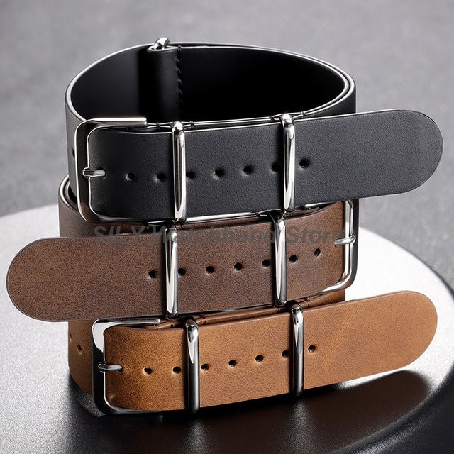 Uhrenarmband Leder, Vintage, Unisex, 18/20/22 mm - Bild 1