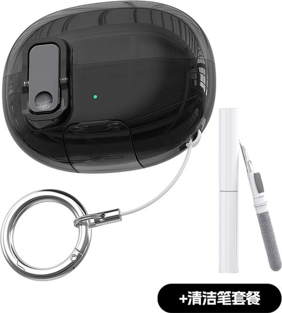 Shokz OpenDots One E310 Schutzhülle aus TPU in Schwarz und Transparent mit sicherem Verschluss und Reinigungsstift - Bild 1