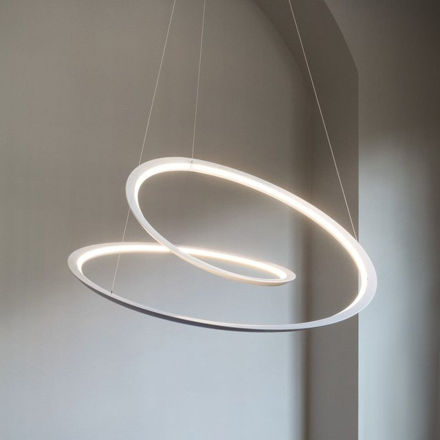 Nemo Lighting Kepler LED-Pendelleuchte in Weiß mit warmweißem Uplight (3000K) - Bild 1