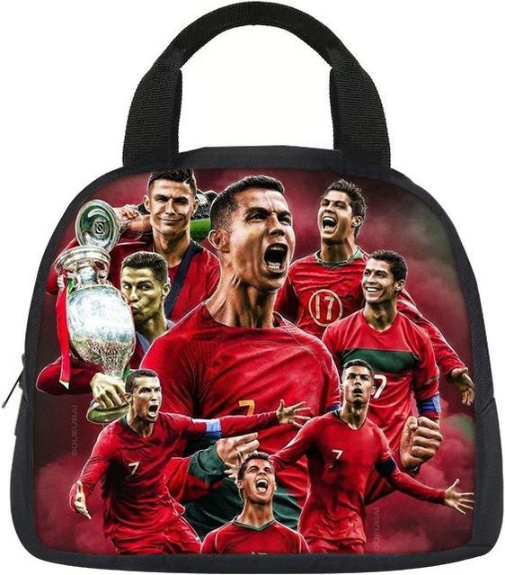 Fancy Style Studio Ronaldo Thermoisolierte Lunchtasche CR Fußballstar Bento-Box für Schüler in Mehrfarbig - Bild 1