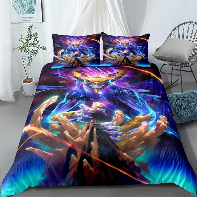 Clarp Bettwäsche-Set aus Mikrofaser mit grafischem Design in Multicolour, bestehend aus Bettbezug und Kissenbezug, Breite: 140 cm, Höhe: 210 cm - Bild 1