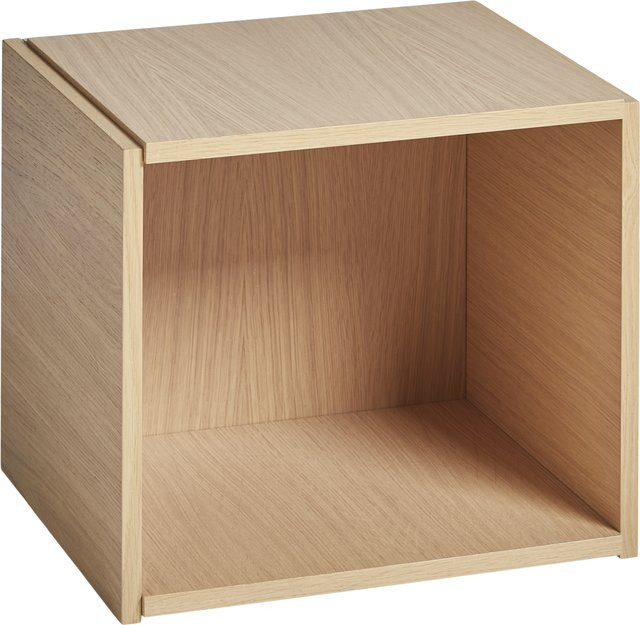 Woud Bricks Cube Wandregal aus Holz in Beige matt - Bild 1