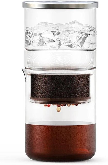 Kaltbrühkaffeekanne im skandinavischen Stil aus Glas mit Tropffilter für Kaltbrühkaffee - Bild 1