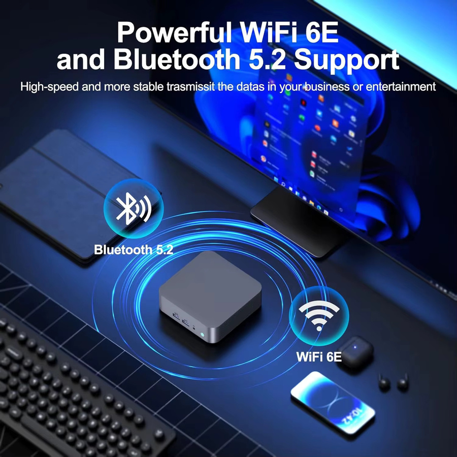 FUCHU Mini-PC Gaming-Computer mit Intel Core i9-10980HK, 32GB DDR4, 2TB SSD, Windows 11 und WiFi 6 - Bild 2