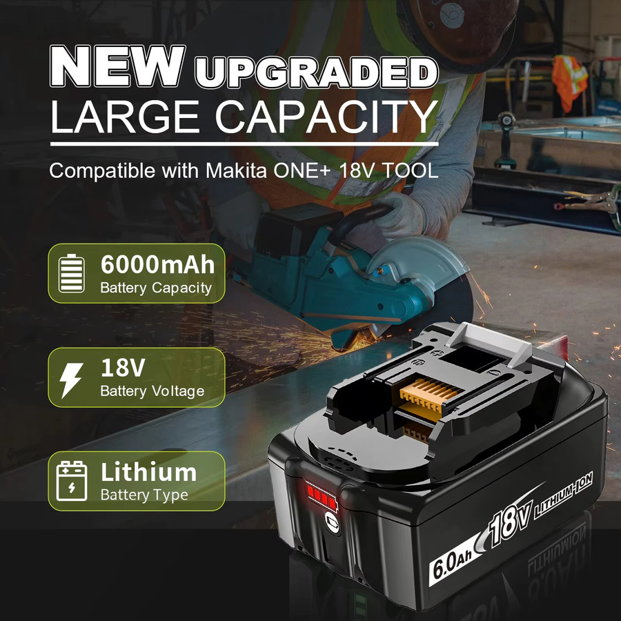 Makita BL1820B 18V Lithium-Ionen-Akku in Schwarz für Elektrowerkzeuge - Bild 1