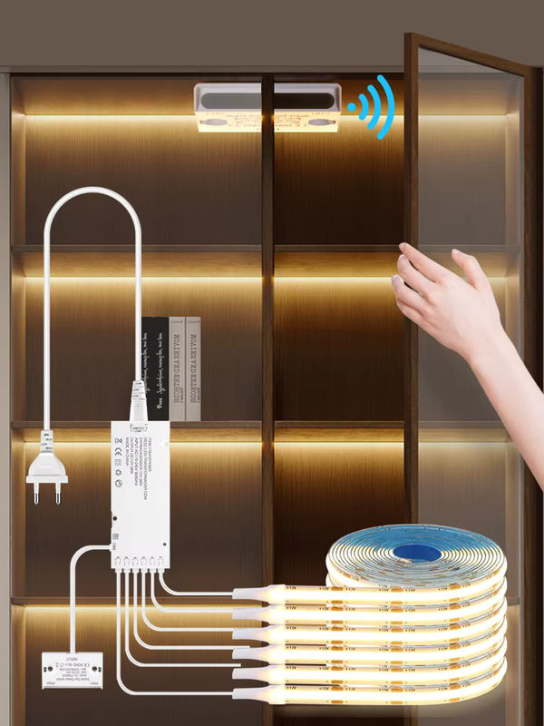 MALITAI COB LED-Lichtstreifen mit intelligentem Doppeltür-Sensor für Schrankbeleuchtung, 12V, Warmweiß - Bild 5