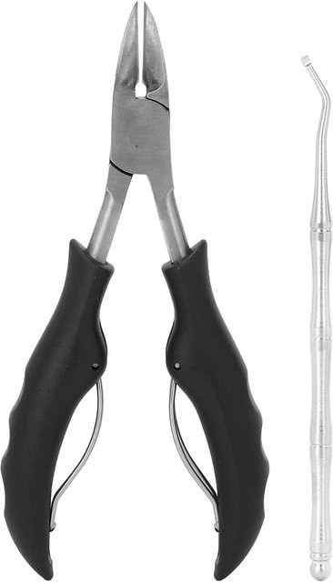 GoolRC Nagelknipser Set, 2 Stück, Edelstahl, gebogene Klinge, grau - Bild 1