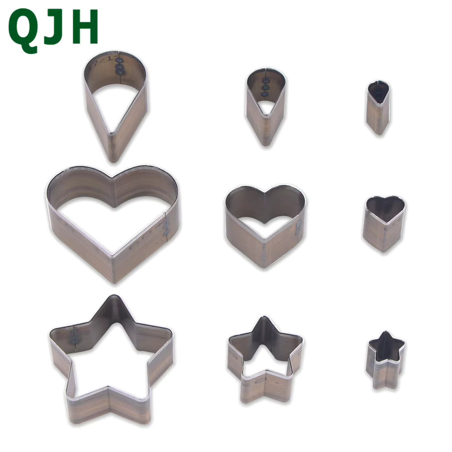 3-teiliges Lederpräge- und Stanzen-Set aus Metall für DIY-Herzanhänger in Silber - Bild 2