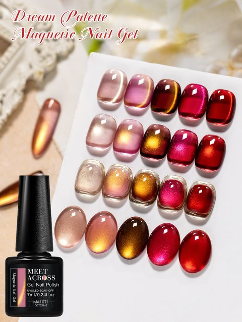 MEET ACROSS Dream Palette Magnetischer Gel-Nagellack, 7 ml, Schimmernd - Bild 1