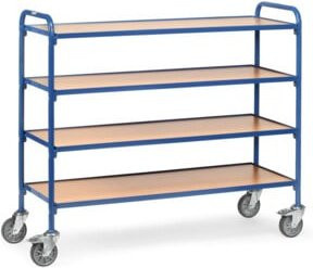 Fetra Beistellwagen 32950 in Blau mit Böden und TPE-Reifen, Tragkraft 250 kg - Bild 1