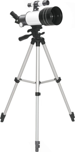 Outsunny Astronomisches Refraktor Teleskop für Anfänger und Erwachsene, Weiß - Bild 1