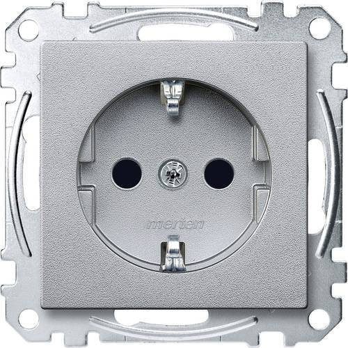 Merten Steckdose System M Aluminium in Silber MEG2400-0460 - Bild 1