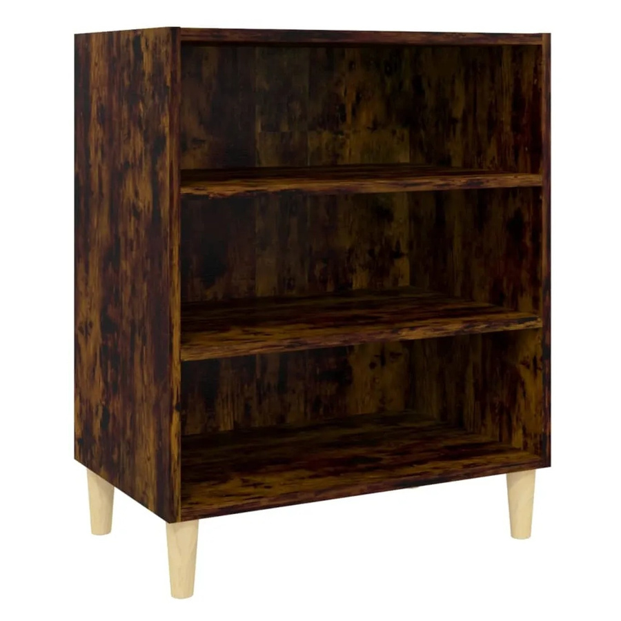 vidaXL Sideboard Räuchereiche in Braun aus Holzwerkstoff und Eukalyptus, B/T/H: 57 x 35 x 70 cm - Bild 2