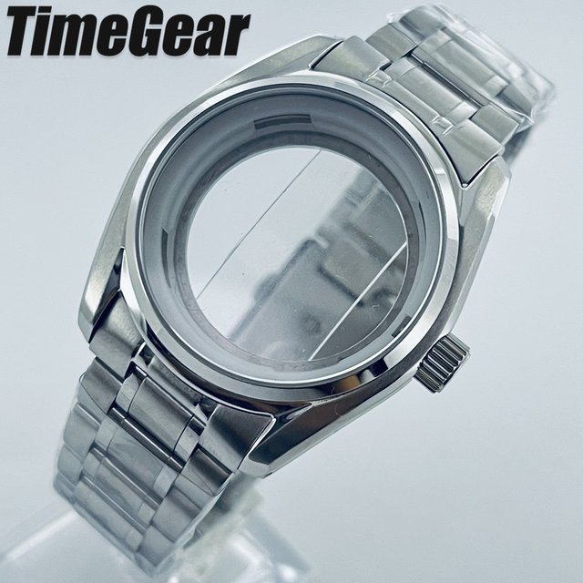 AETEEY Uhrengehäuse Edelstahl, Silber, 39,5 mm - Bild 1