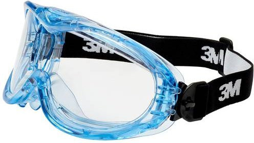 3M Fahrenheit Vollsichtbrille mit Antikratz-Schutz in Blau und Schwarz nach EN 166 - Bild 1