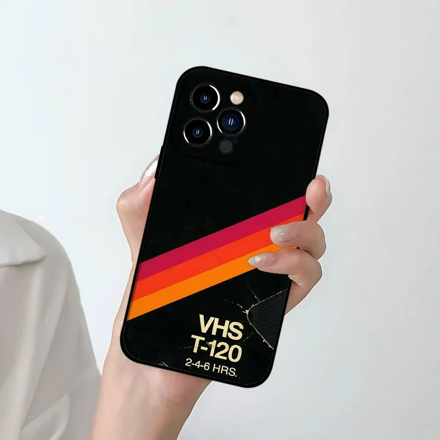 Mesuca Retro-VHS-Videokassette Handyhülle für iPhone 17 16 15 14 13 12 11 Pro Max Plus Mini, Hautfreundliches TPU-Softcase, Mehrfarbig - Bild 2
