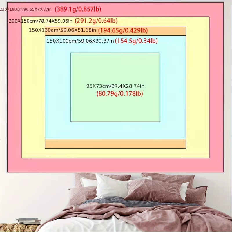 VIKAMA Wandteppich in Lila mit Tarot-, Astrologie-, Schlangen-, Hasen-, Stern- und Mondmotiven im Boho-Design, B/H: 40 x 60 cm - Bild 4
