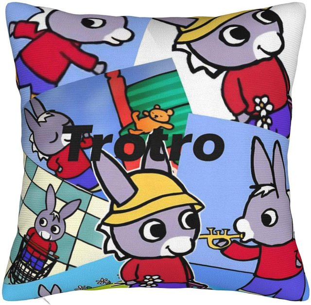 JMG Clothing Trotro Cartoon Animation Quadratische Kissenbezüge aus Polyester in Multicolour, B/B: 45 x 45 cm - Bild 1