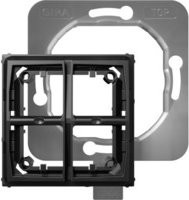 Gira Set aus Schalter, Taster und Abdeckung IP44 in Schwarz - Bild 1