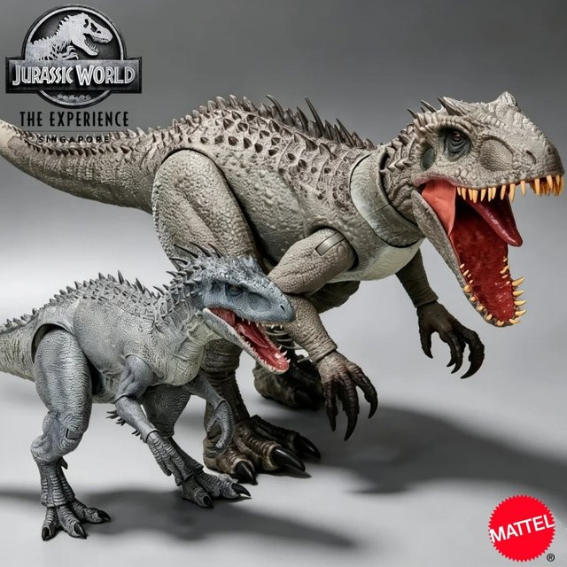 Mattel Jurassic World Hammond Collection Indominus Rex & Scorpios Rex, Dinosaurier-Actionfigur, Set - Bild 1