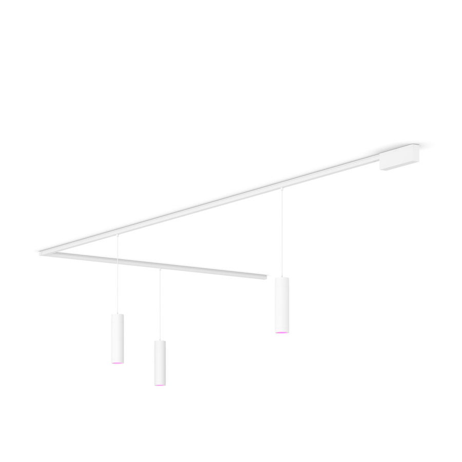 Philips Hue Perifo Basis-Set L-förmige Deckenleuchte Weiß mit 3 Pendeln - Bild 1