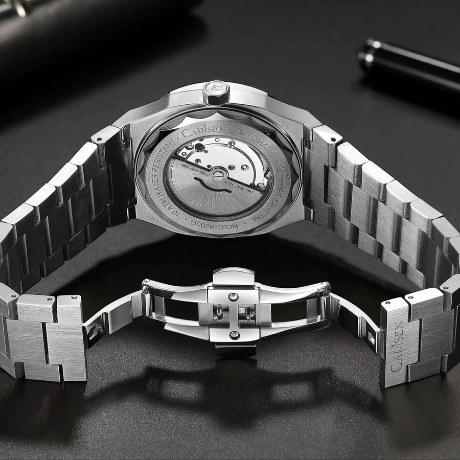 CADISEN Taucheruhr, Automatik, Edelstahl, Saphirglas, Grün, Herren - Bild 2