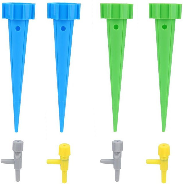 CosyHome 4er Set Automatische Pflanzenbewässerung mit verstellbarem Ventil in Blau - Bild 1