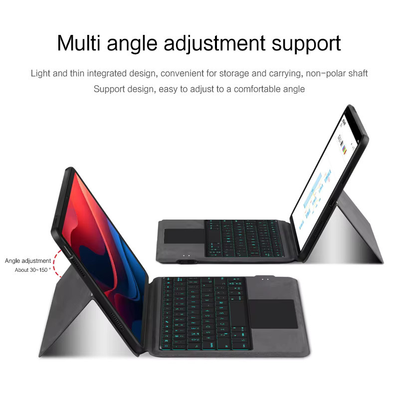 Ajiuyu Magische Hintergrundbeleuchtete Tastatur Hülle für Lenovo Tab M11 Xiaoxin Pad 11 Zoll tb331fc mit Spanisch Arabisch Portugiesisch und Koreanisch Layout - Bild 3