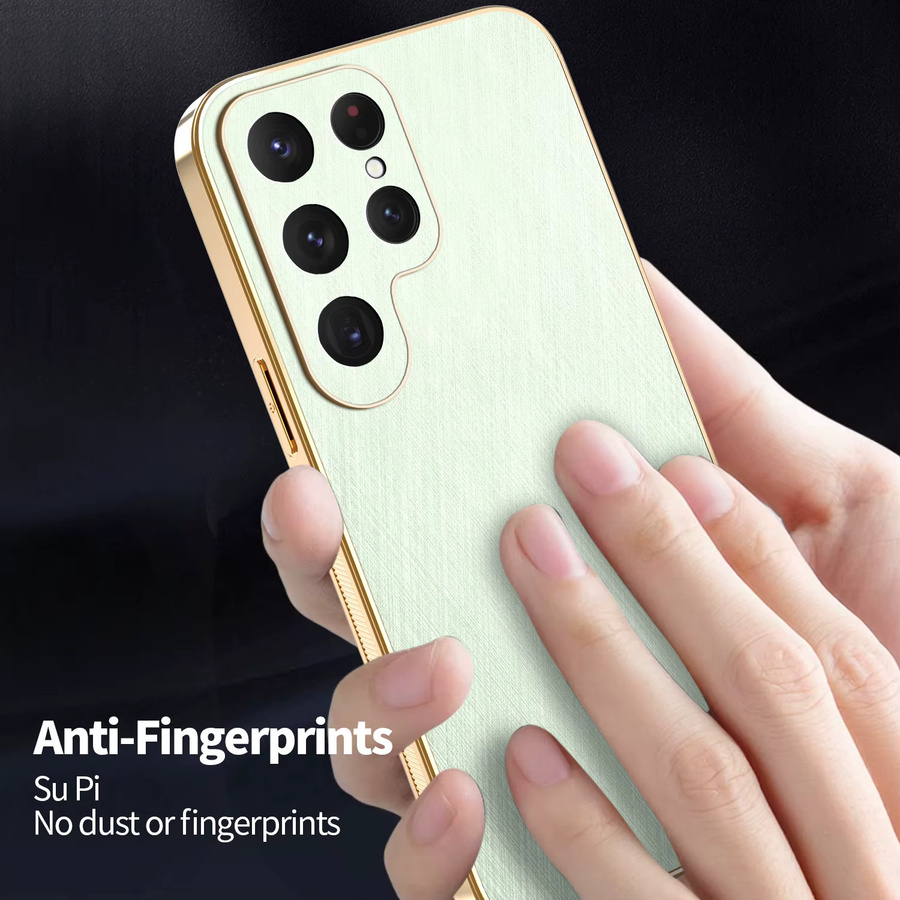Luxus Stoßfeste Handyhülle für Samsung Galaxy S25 Ultra S24 FE S26 S23 S22 S21 Plus aus PU Leder und Kunststoff in Gold - Bild 6