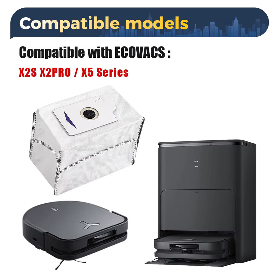 Ecovacs Deebot X5 OMNI X5 PRO OMNI X5 PRO X5 Max Zubehör Set mit Seitenbürsten Rollenbürsten HEPA-Filtern und Staubbeuteln - Bild 2