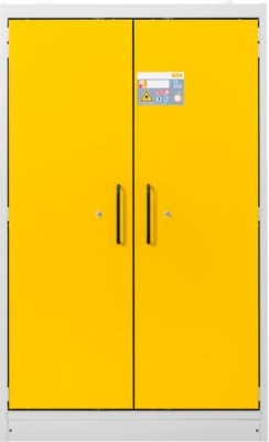 Cemo Sicherheitsschrank Typ 90 PROline 12/20 mit selbstschließenden Türen, grau/verkehrsgelb, B: 120 cm, T: 60 cm, H: 195 cm - Bild 1