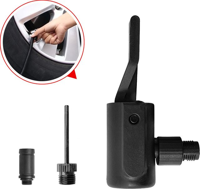 3er-Set Ventil-Adapter für Xiaomi Mijia Luftpumpen in Schwarz und Silber zur Befüllung von Auto- und Lkw-Reifen - Bild 1
