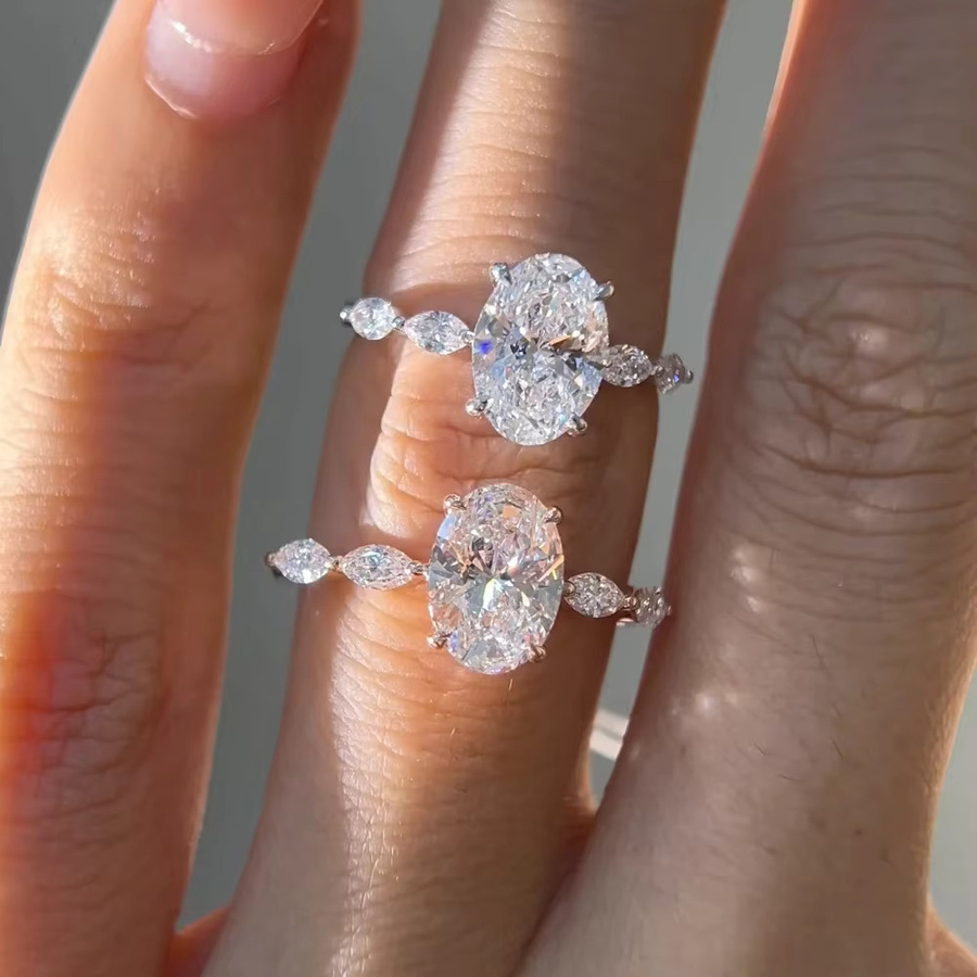 OEVAS Ring, 925 Silber, 18K vergoldet, Diamant, Damen - Bild 2