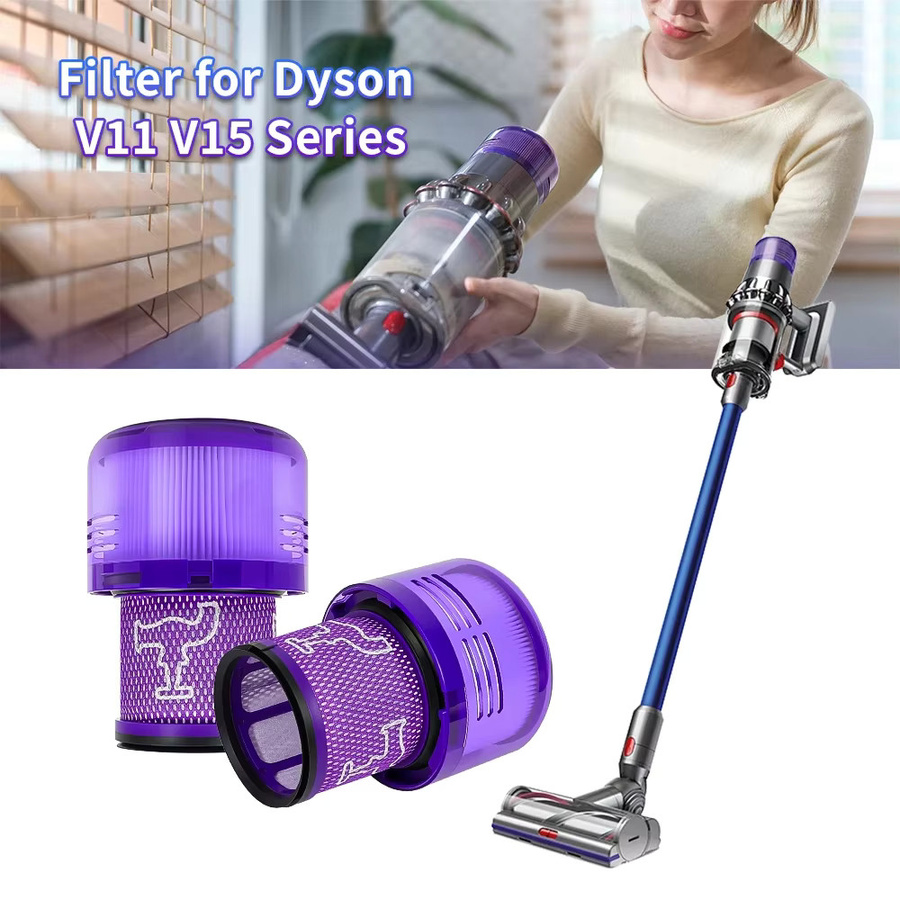 Waschbarer HEPA-Ersatzfilter für Dyson Akku-Staubsauger V15 Detect, V11 Animal, V11 Torque Drive SV14 in Lila - Bild 4