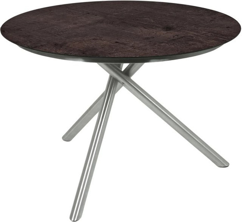 Garden Pleasure Gartentisch SOPHIA Rund Schwarz Durchmesser: 110 cm