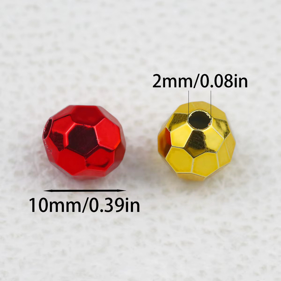 JHNBY Perlen Acryl, facettiert, 10 mm, verschiedene Farben, Unisex - Bild 2