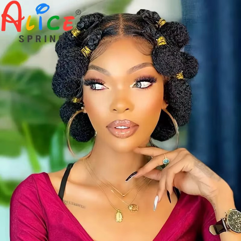ALICE SPRING Bantu-Zopfperücke, synthetisch, kurz, Damen - Bild 2