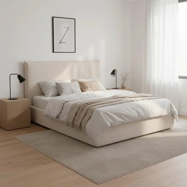 Bessagi Home Polsterbett Alba in Beige mit B/T: 180 x 200 cm - Bild 1