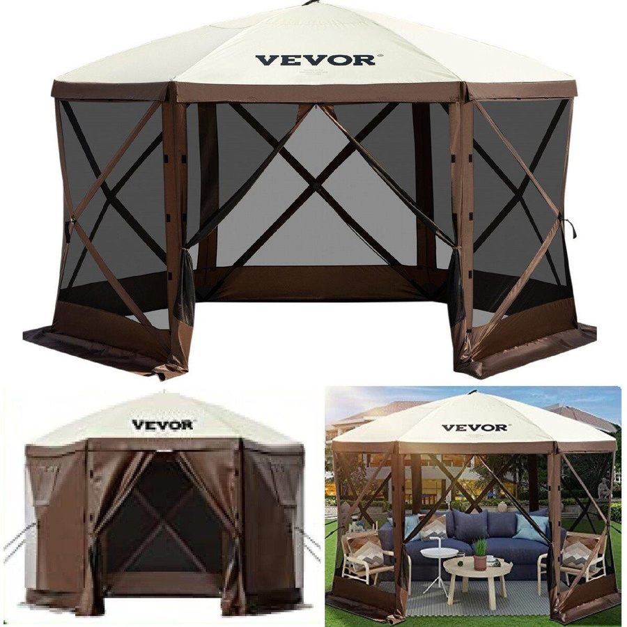 Buying Solutions MB Pop-up Camping Pavillon mit 6-seitigem Schutz in Beige, B/T: 3,6 x 3,6 m - Bild 5