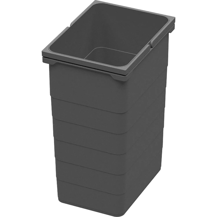 Ninka Abfallsammler Mülleimer mit Flip-Lid und Bügelgriff aus Kunststoff, Anthrazit, Volumen: 26 l, B/T/H: 30,6 x 45,0 x 23,0 cm - Bild 2