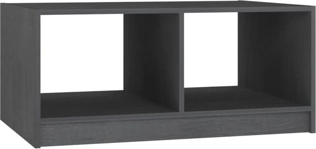 vidaXL Couchtisch aus Kiefer Massivholz in Grau, B/T/H: 75 x 50 x 33,5 cm - Bild 1