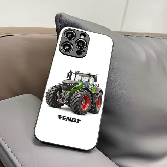 Fendt Handyhülle mit schwarzer Glasabdeckung für iPhone 16 15 14 13 12 11 Pro Max Mini XR XS X - Bild 1