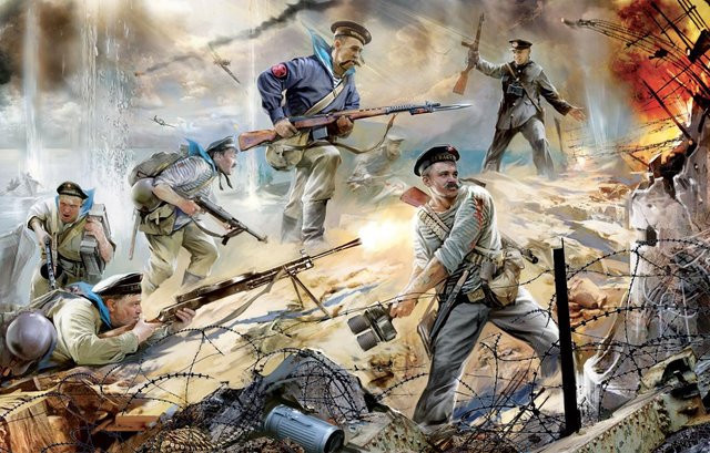 Zvezda WWII Figuren-Set, Russische Marine Infanterie - Bild 1