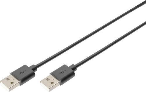 Digitus USB 2.0 Anschlusskabel USB-A auf USB-A, Schwarz, Länge: 1,00 m - Bild 1